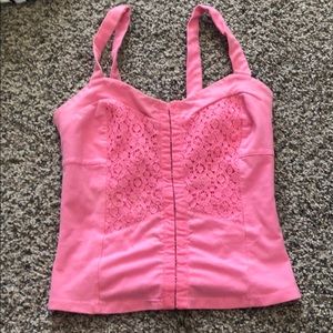 Pink bustier top